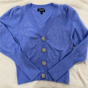 Express embellished button sweater